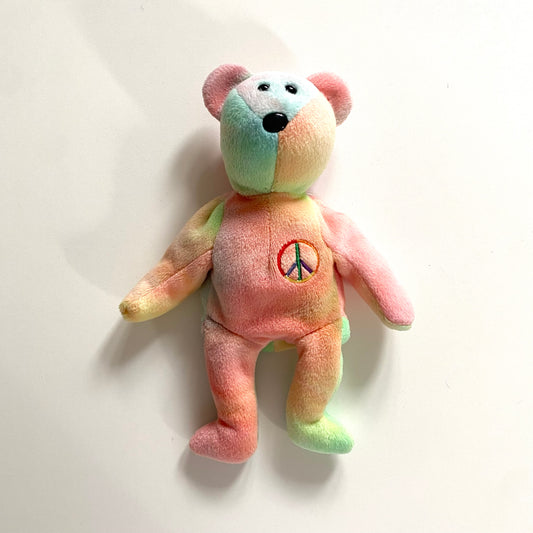 Vintage 1996 ‘peace’ beanie baby soft toy.