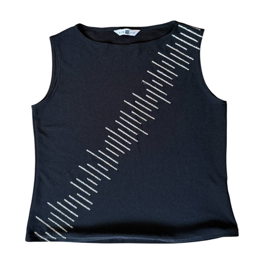 Vintage Y2K new look black glittery top. Size 14-16