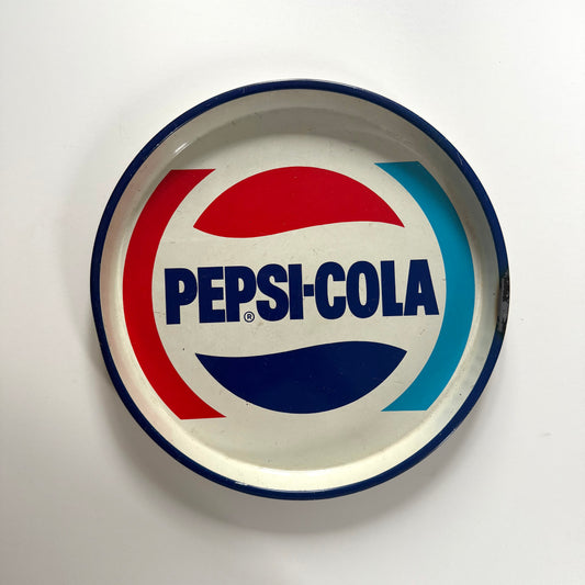 Vintage Pepsi cola round metal serving tray