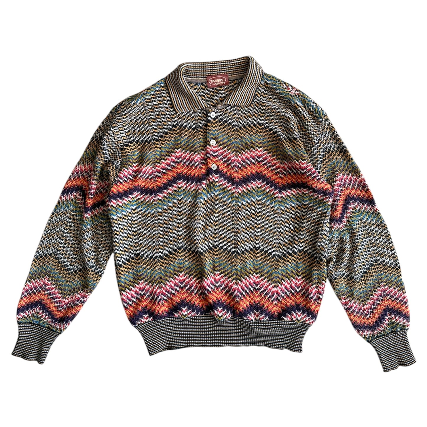 Vintage Aztec knitted pull over jumper. Size M