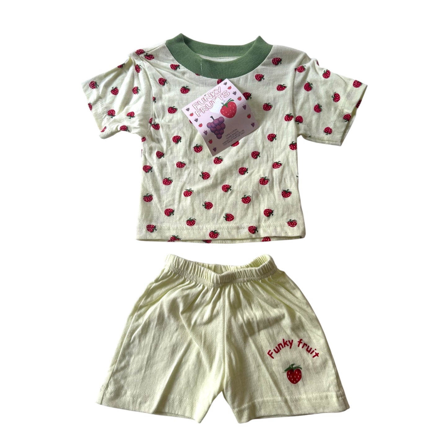Vintage Y2K strawberry print pyjamas . 12 months.
