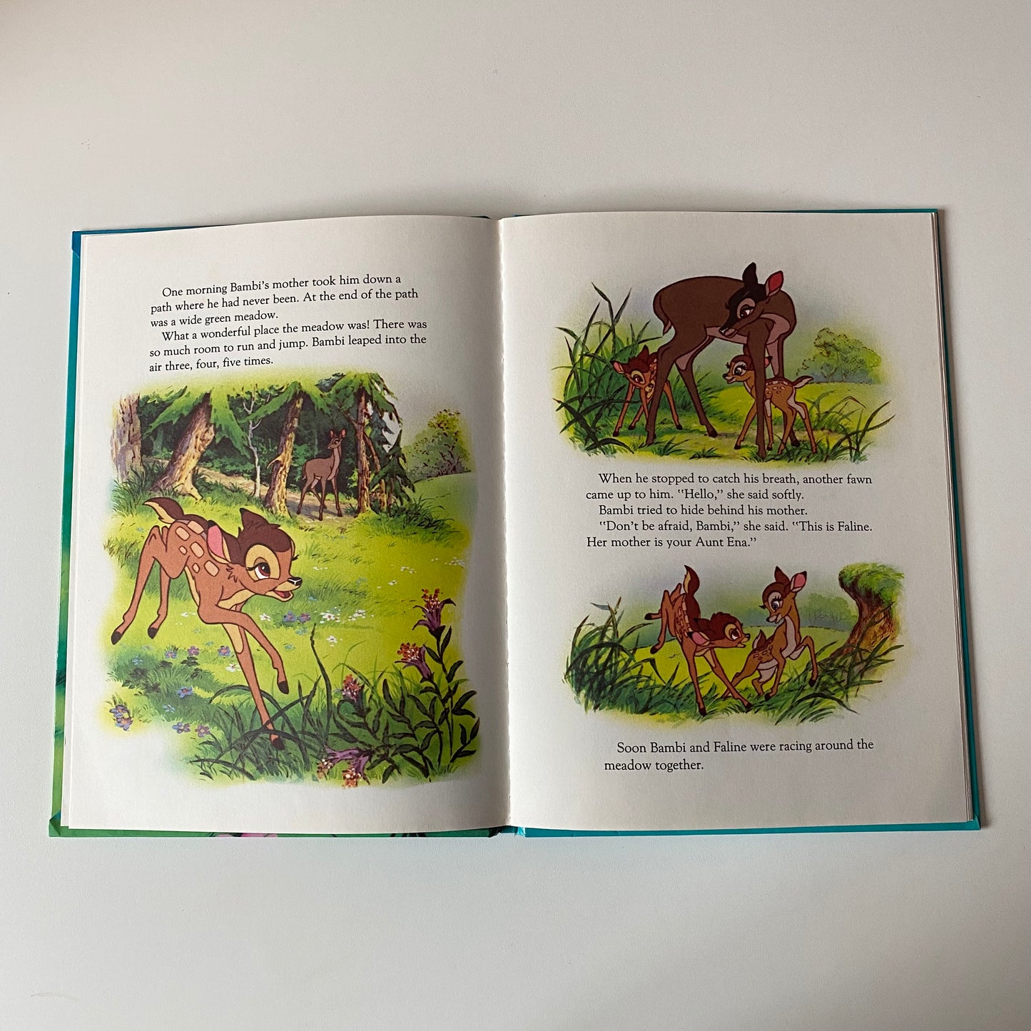 Vintage 1984 bambi hardback book a4