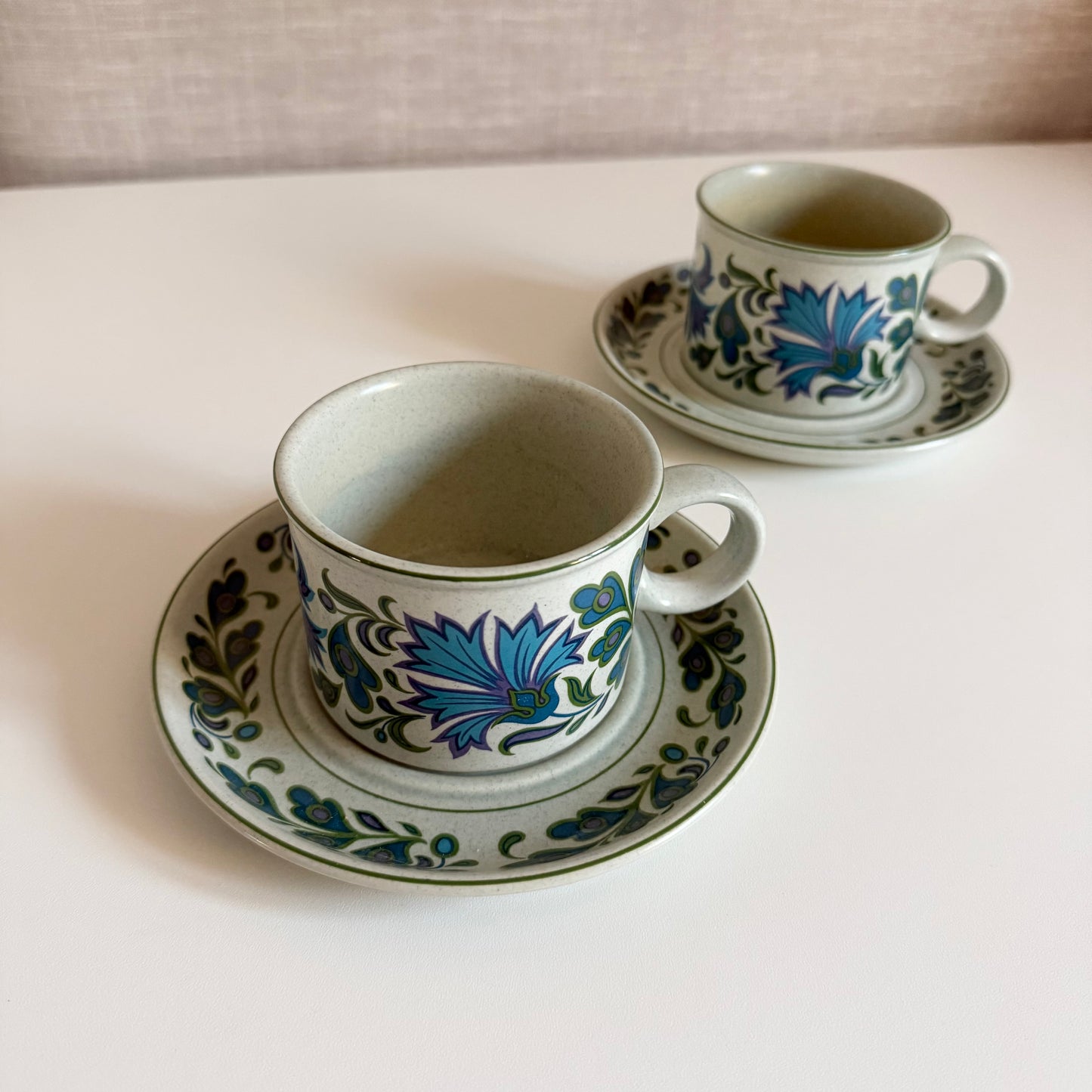 Vintage 70s cup & saucer set of two.