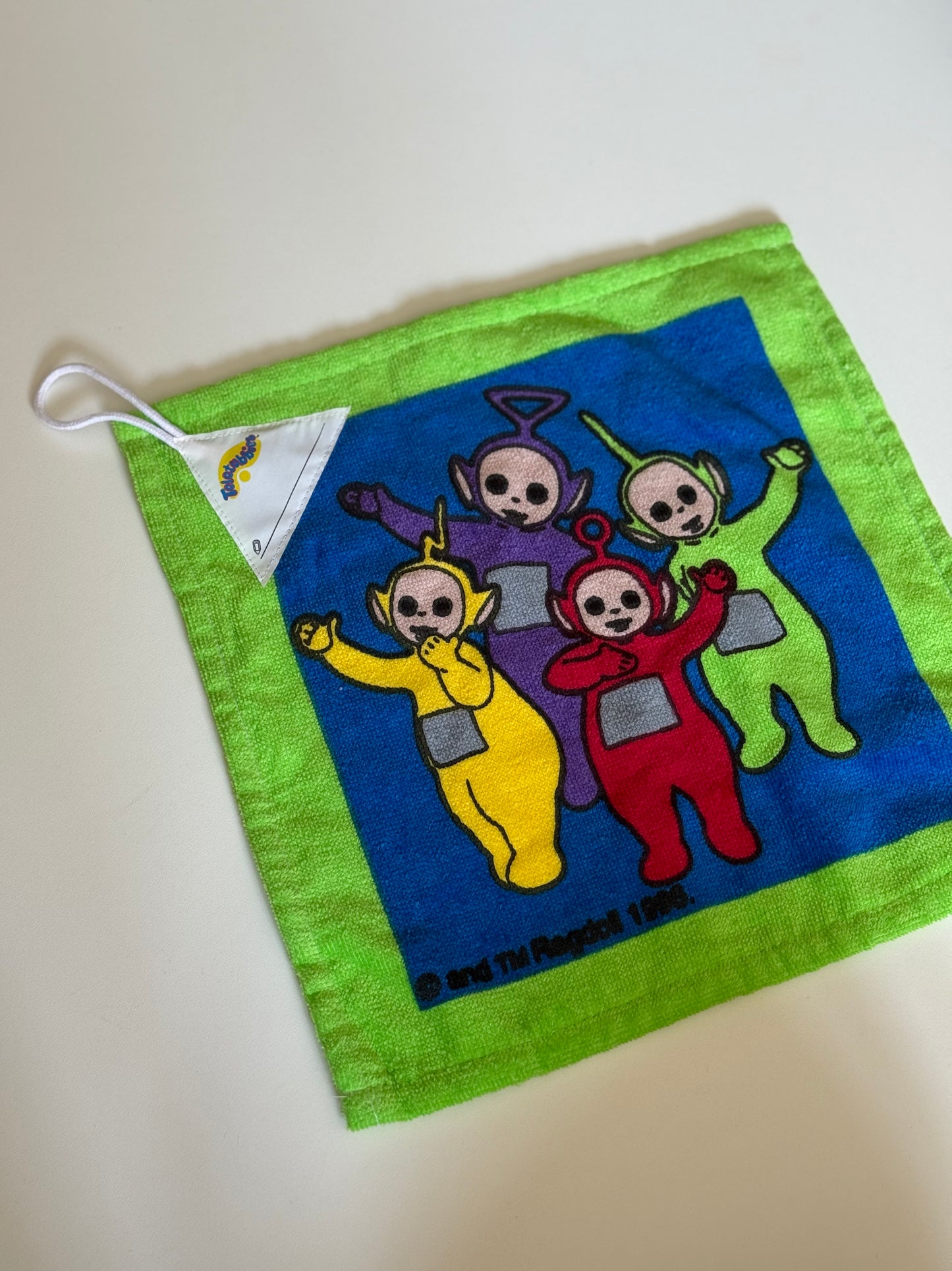 Vintage 1995 Teletubbies flannel / small towell.