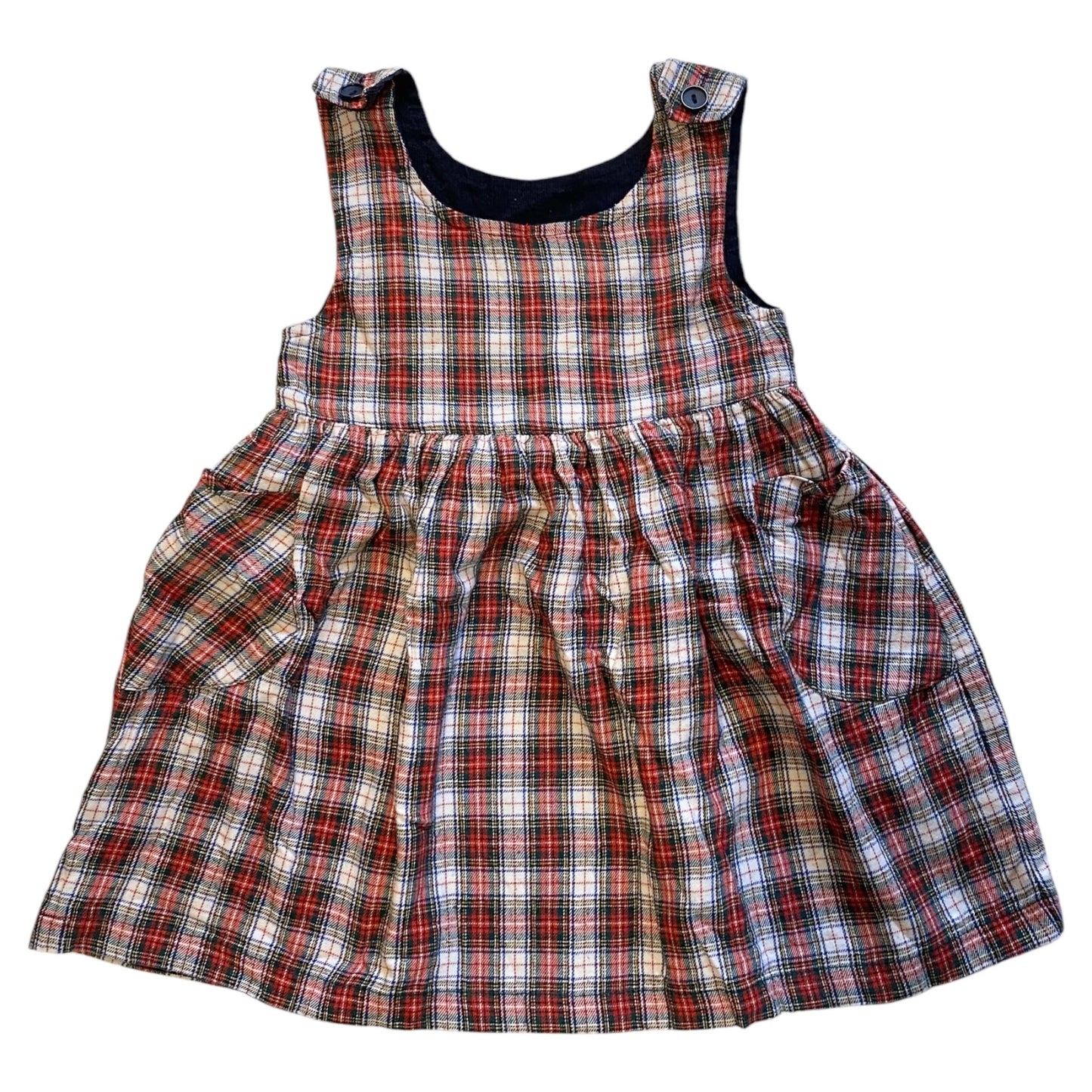 Vintage check print flannel dress. Age 3-4 years