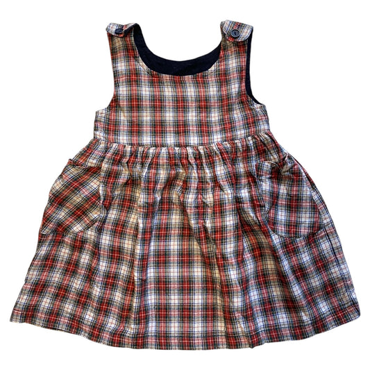 Vintage check print flannel dress. Age 3-4 years