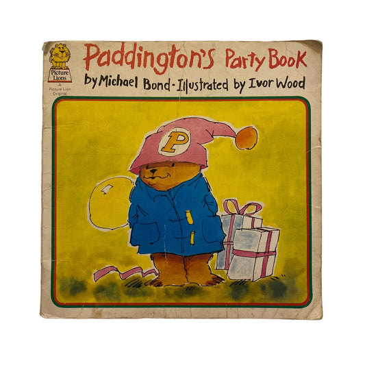 Vintage 1976 paddingtons party book paperback