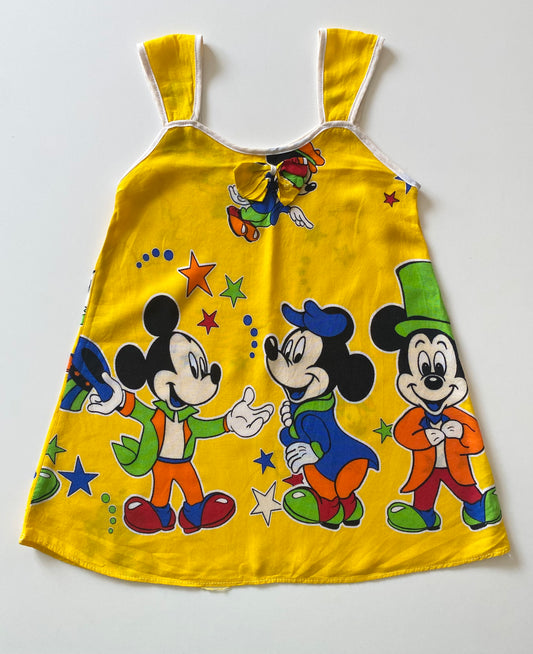 Vintage cotton Disney Mickey Mouse dress. Size 2-3 years