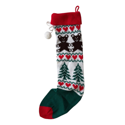 Vintage knitted stocking