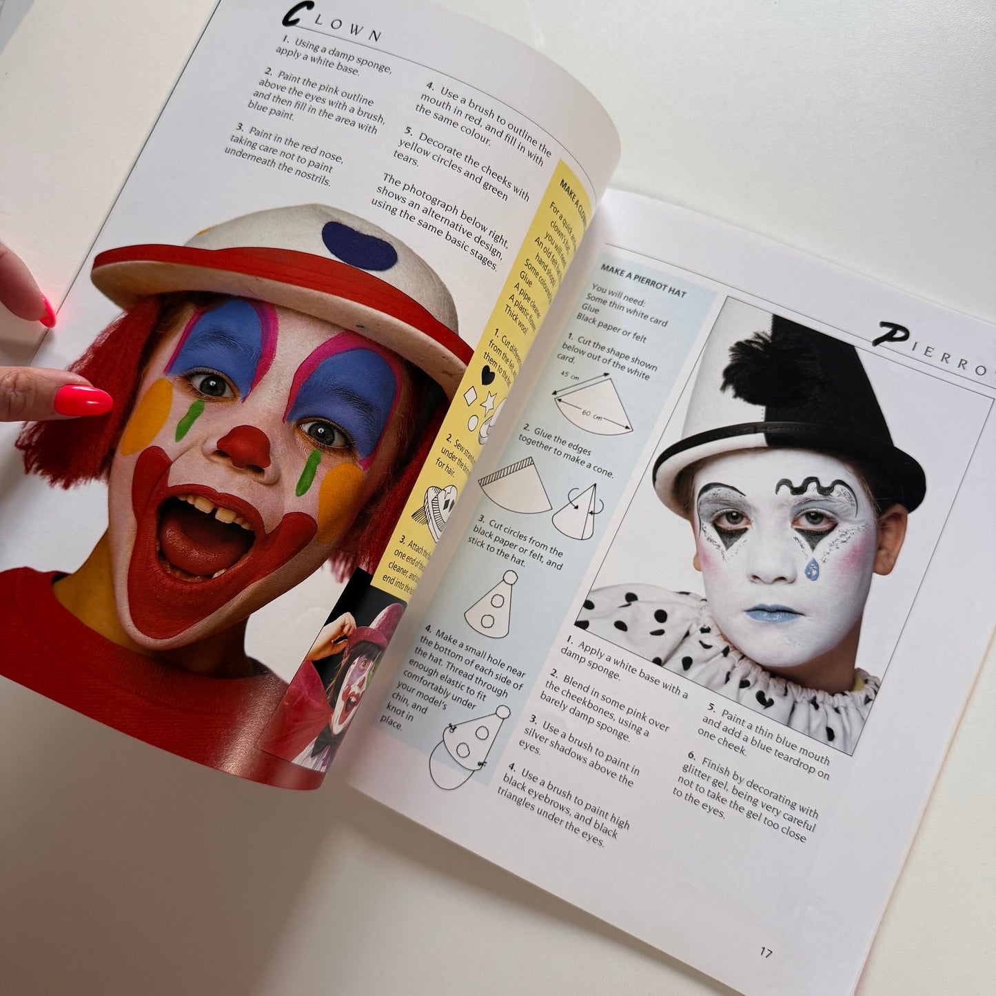 Vintage 1991 ‘five minute faces’ face painting book.