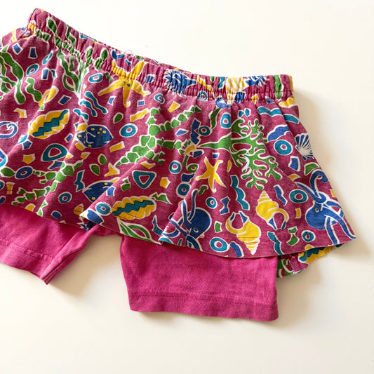 Vintage C&A skirt and bike short. Size approx 5-6 years