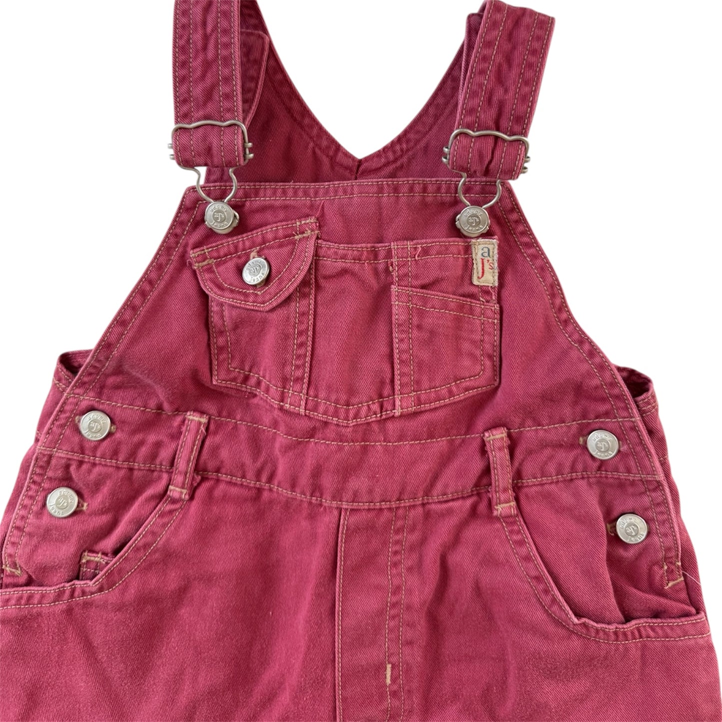 Vintage dusty red/ pink Adam’s dungarees. Size 12-18 months