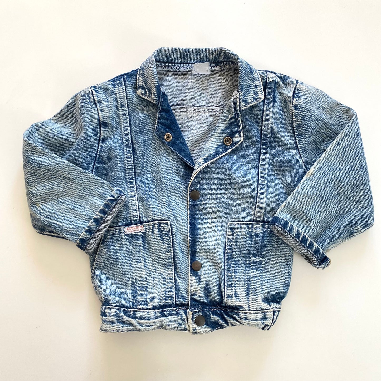 Vintage acid wash blue denim jacket. Age 2-3 years