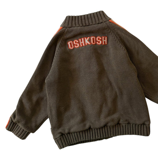Vintage khaki Oshkosh zip up jacket. Approx 3-4 years