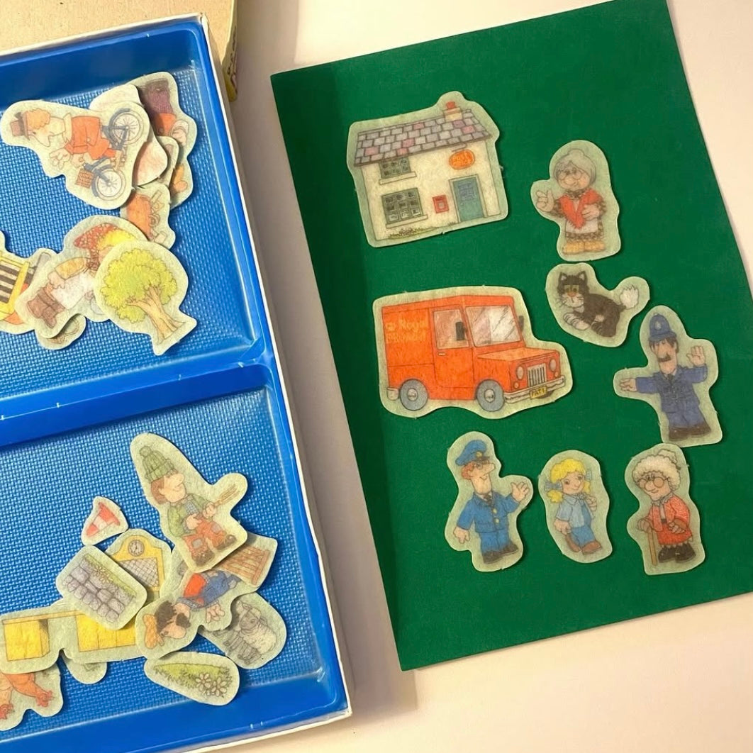 Vintage fuzzy felt postman Pat.