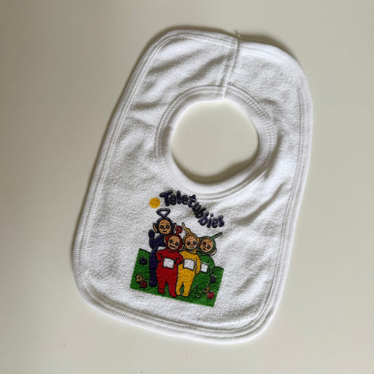 Vintage Teletubbies towelling bib. 6-12 month