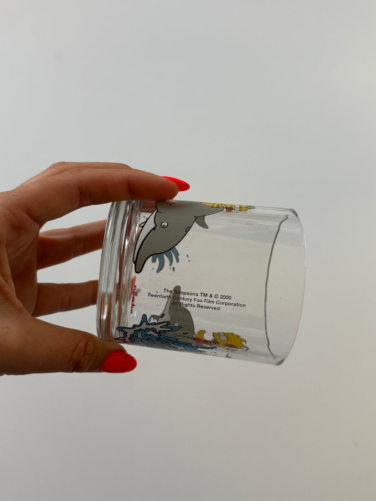 Vintage 2000 the simpsons Nutella glass tumbler