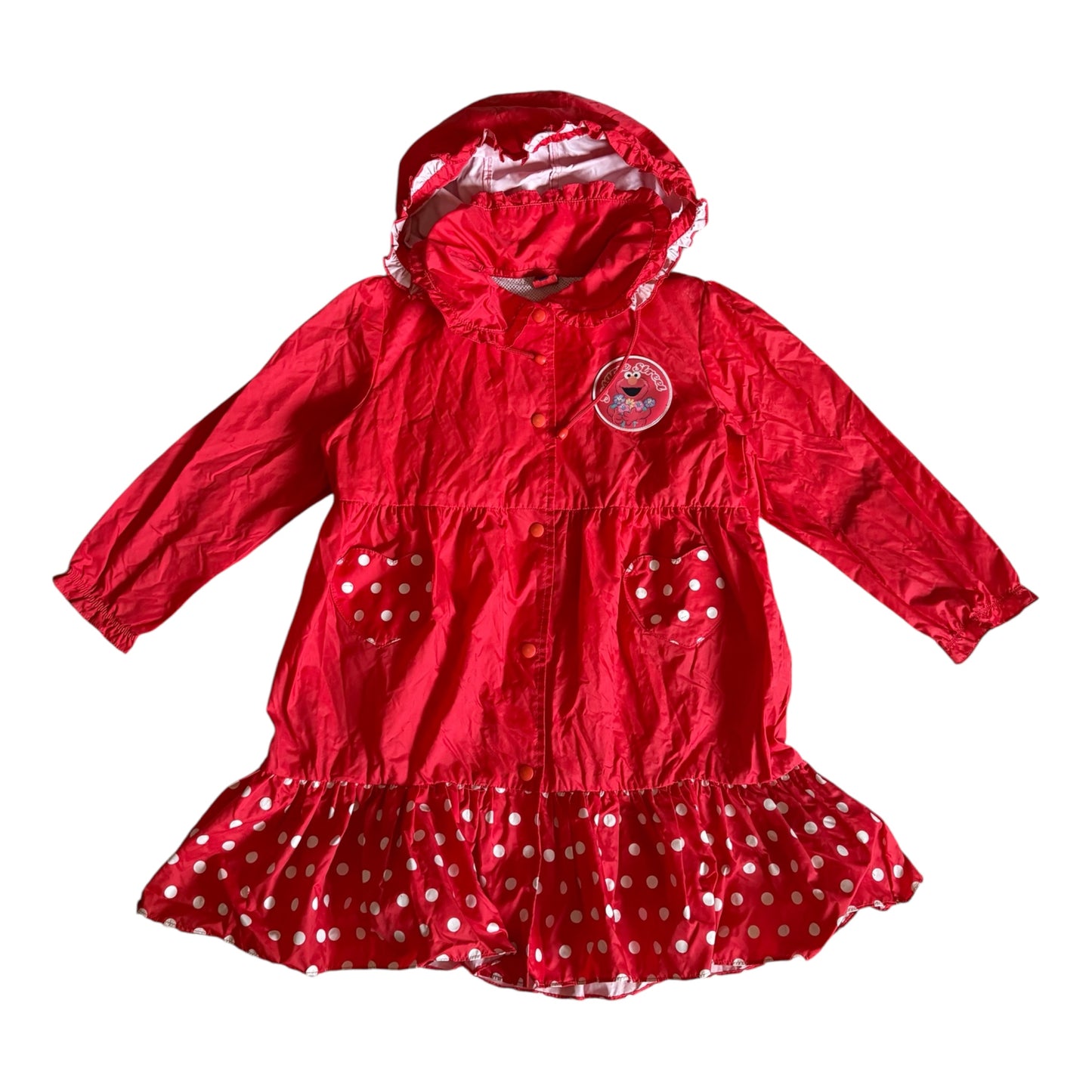 Vintage Sesame Street waterproof long lined coat. Size 6-7 years