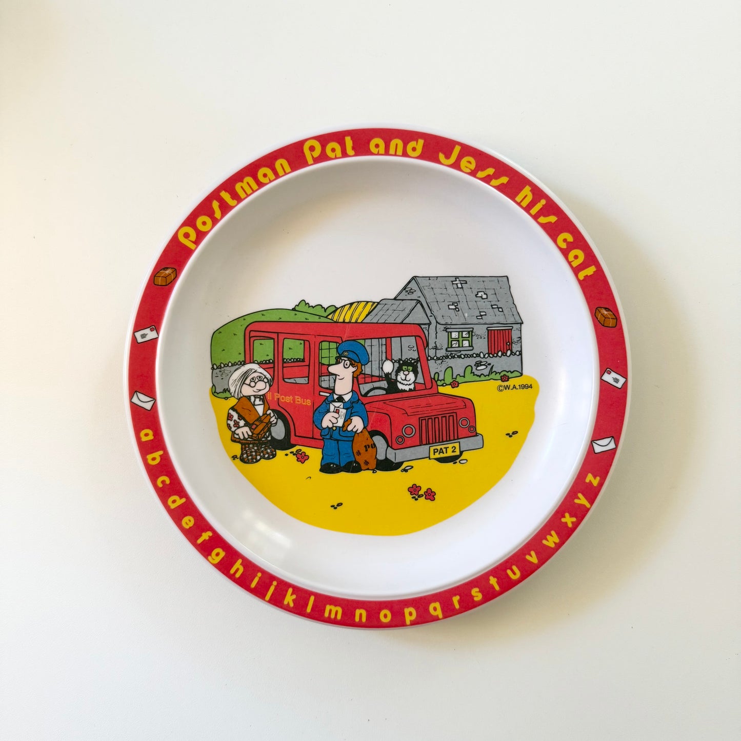 Vintage 1993 Postman Pat plastic plate