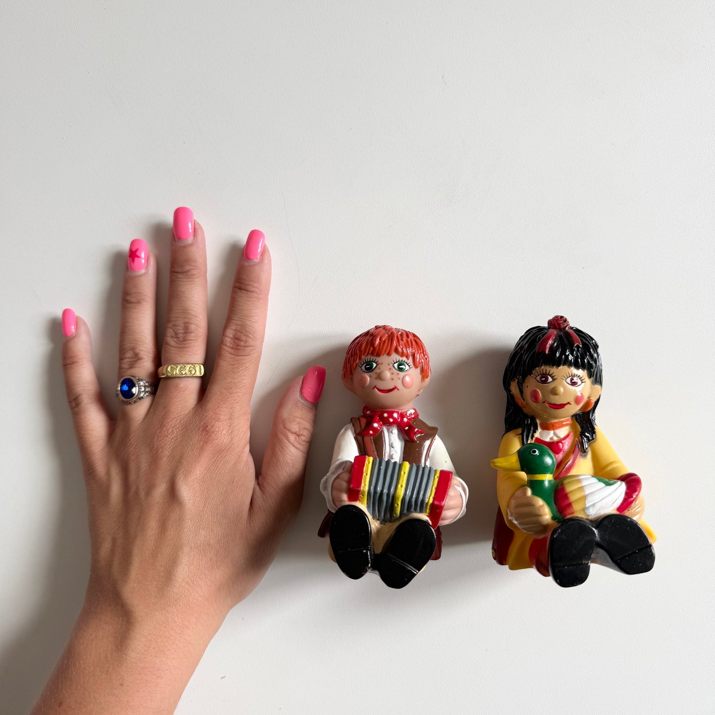 Vintage Rosie & Jim figurines. Set of two.