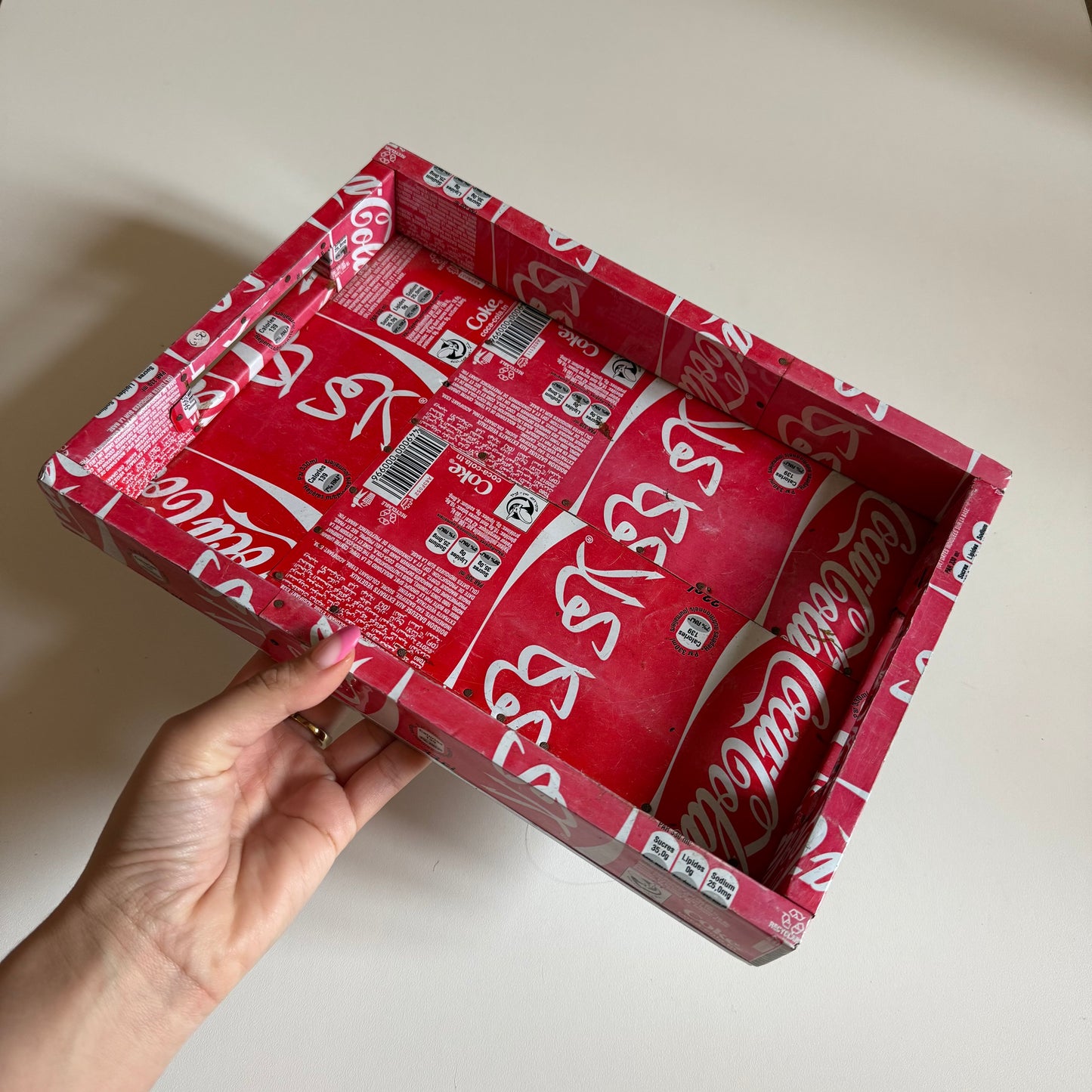 Upcycled Coca Cola serving tray.