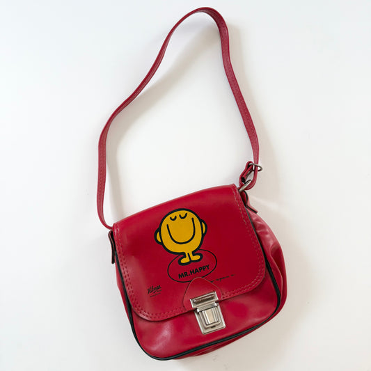 Vintage 1977 roger hargreaves ‘mr happy’ leather bag