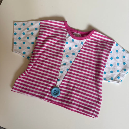 Vintage spotty/ striped tshirt. Size 3-4 years