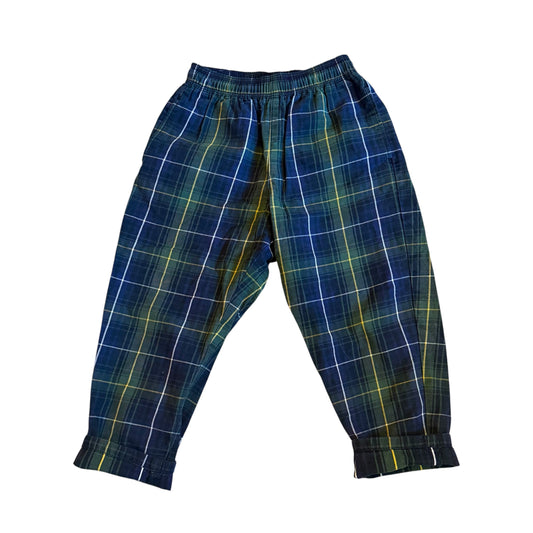 GU Japanese tartan print trousers. Size 5-6 years
