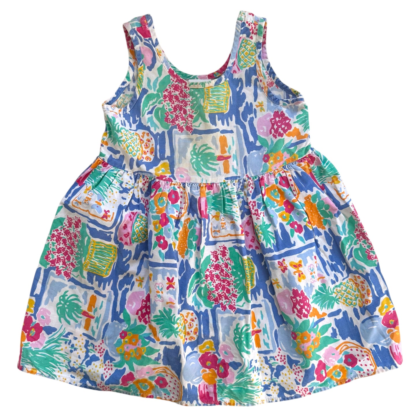 Vintage 90s summery colourful dress. Size 3 years