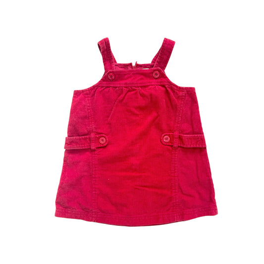 Vintage red corduroy dress. Size 12-18 months