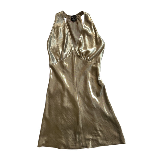 Vintage khaki green topshop Kate moss satin dress. Size 10