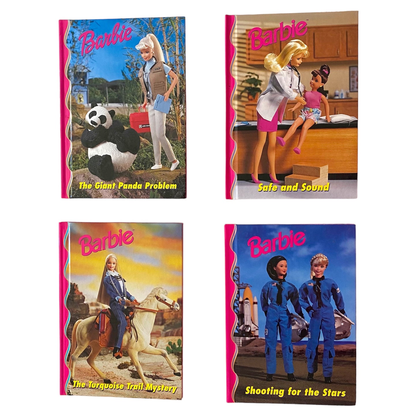 Set of 4 vintage 1998 barbie books