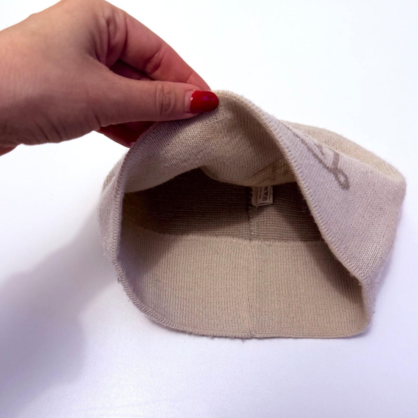 Vintage 2000 Von Dutch beanie hat in beige