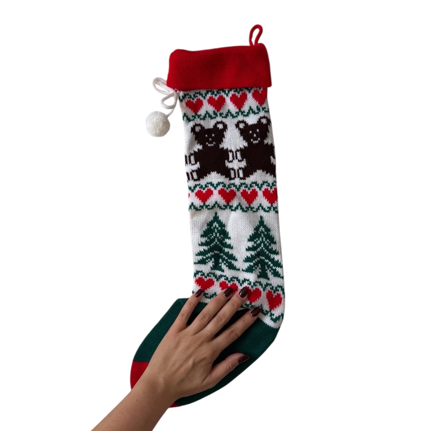 Vintage knitted stocking