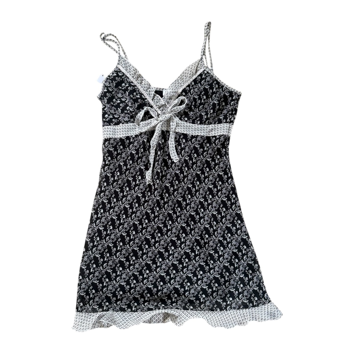 Vintage Y2K Etam black and white summer dress. Size UK10
