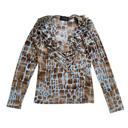 Vintage ‘ Vera finzzi’ Paris mesh long sleeved top. Size 8-10