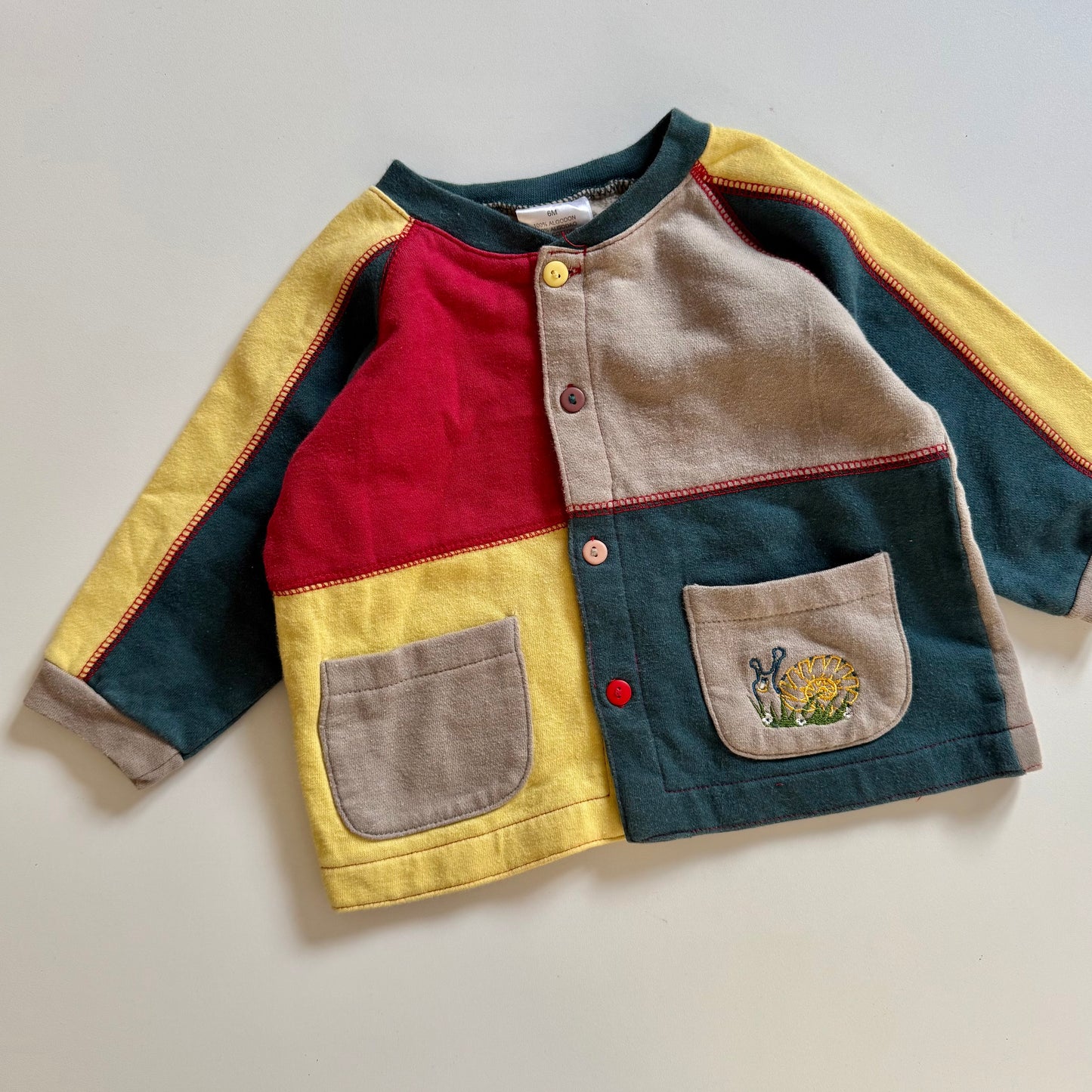 Vintage colourblock cardigan. Size 6M