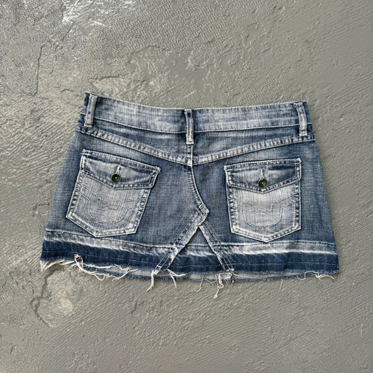 Vintage Y2K papaya denim mini skirt. Size 10