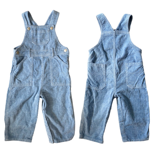 Vintage Corduroy blue dungarees 18-24 months