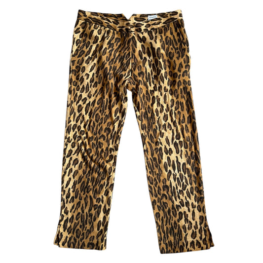 Vintage ‘Zaccarelli Majstorovic’ faux fur lightweight Capri / mid length leopard print trousers. Size approx 8-10 ( has some stretch!)