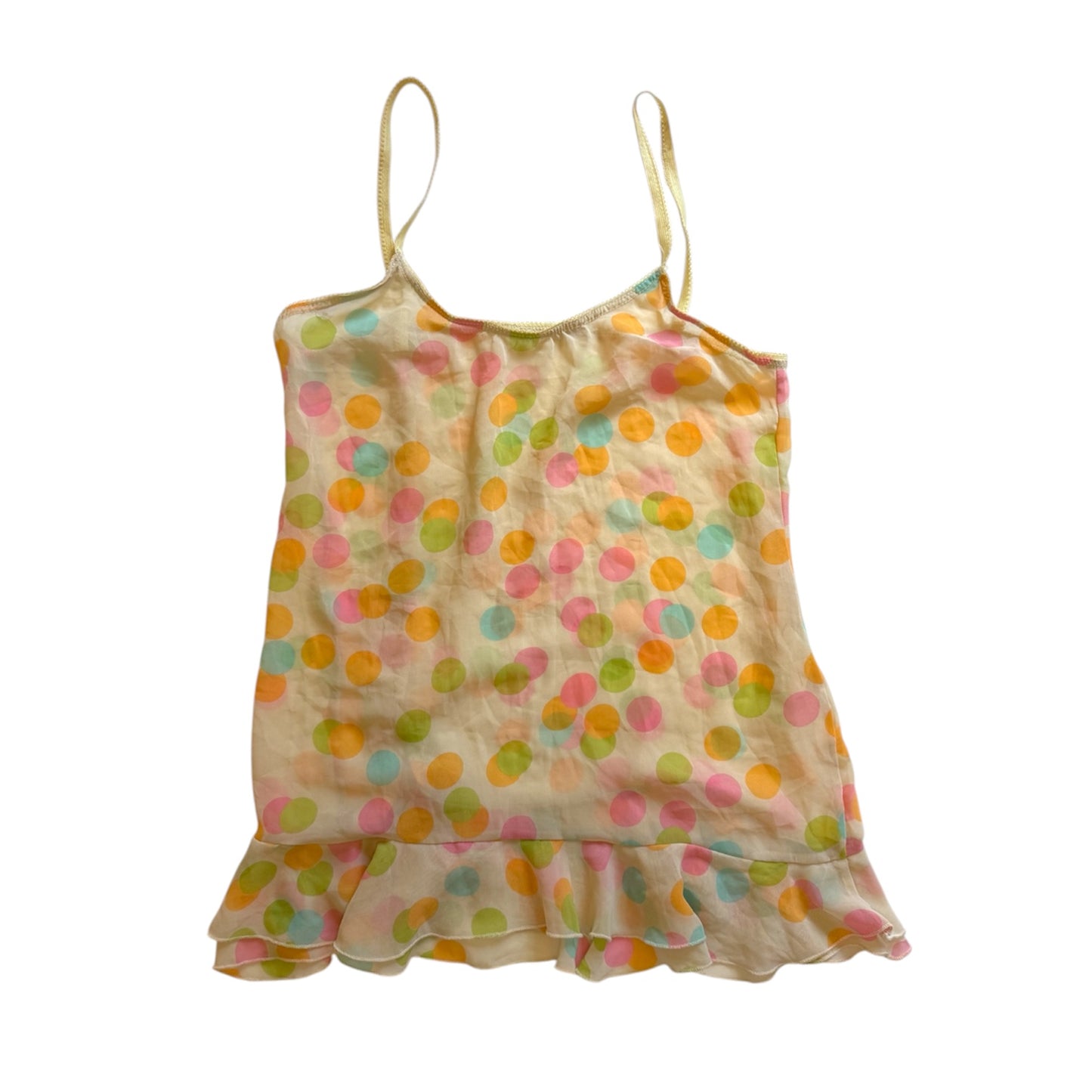 Vintage spotty sheer cami top. Size 10-12