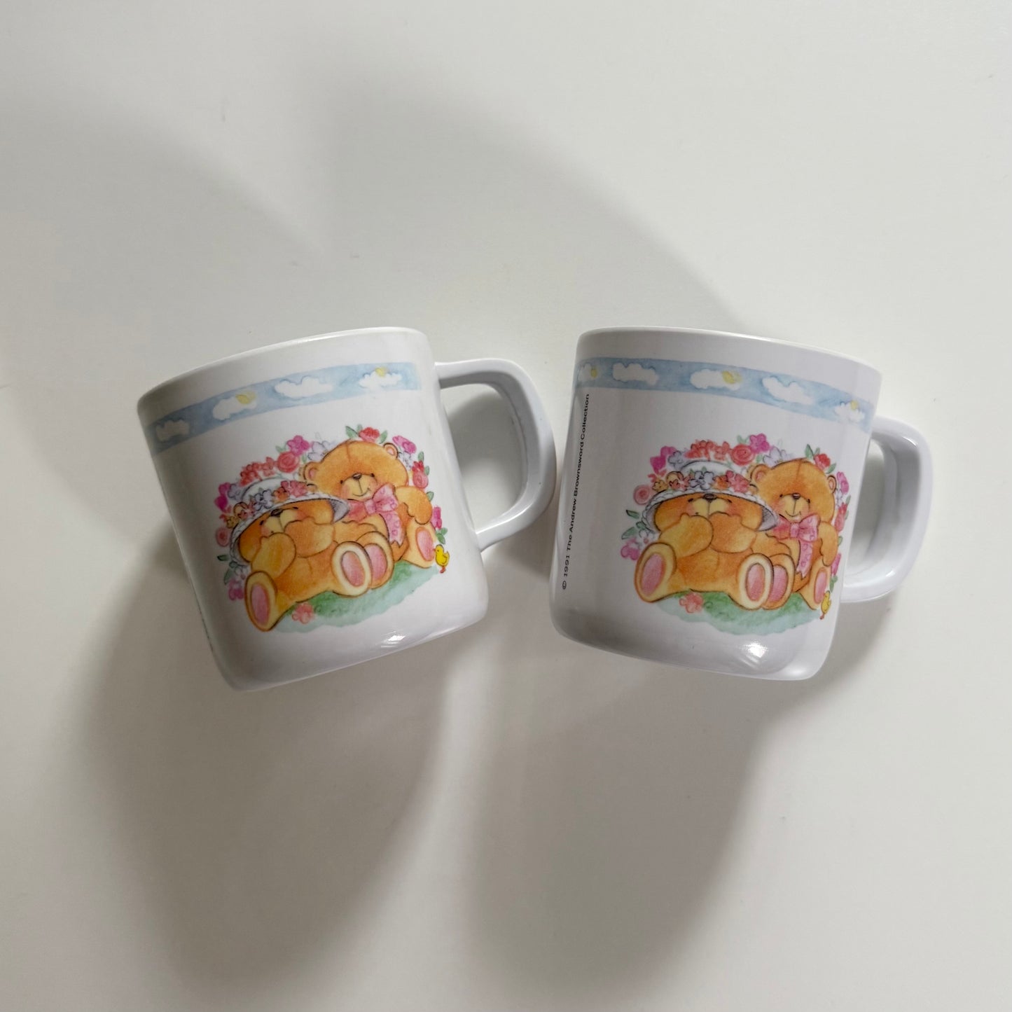 Vintage 1991 forever friends melamine mugs
