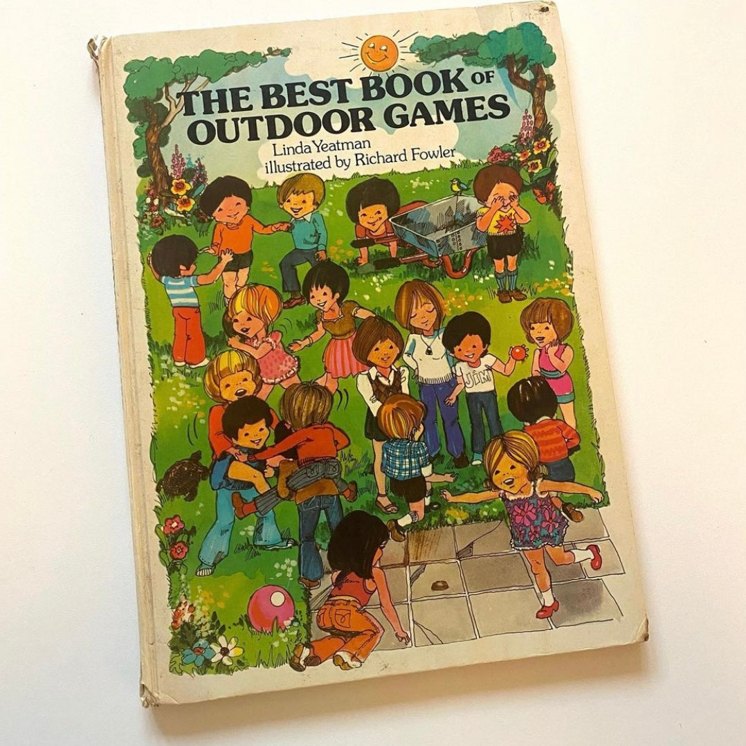 Vintage a4 1975 hardback outdoor games book.
