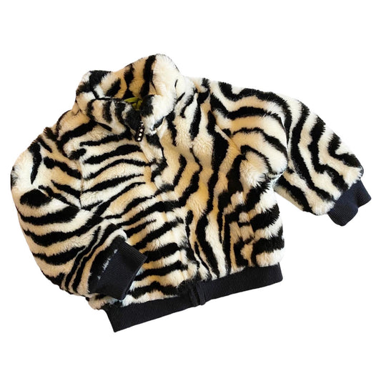 Y2K heaven! Zebra animal print gymboree fur jacket. Age 2-3 years