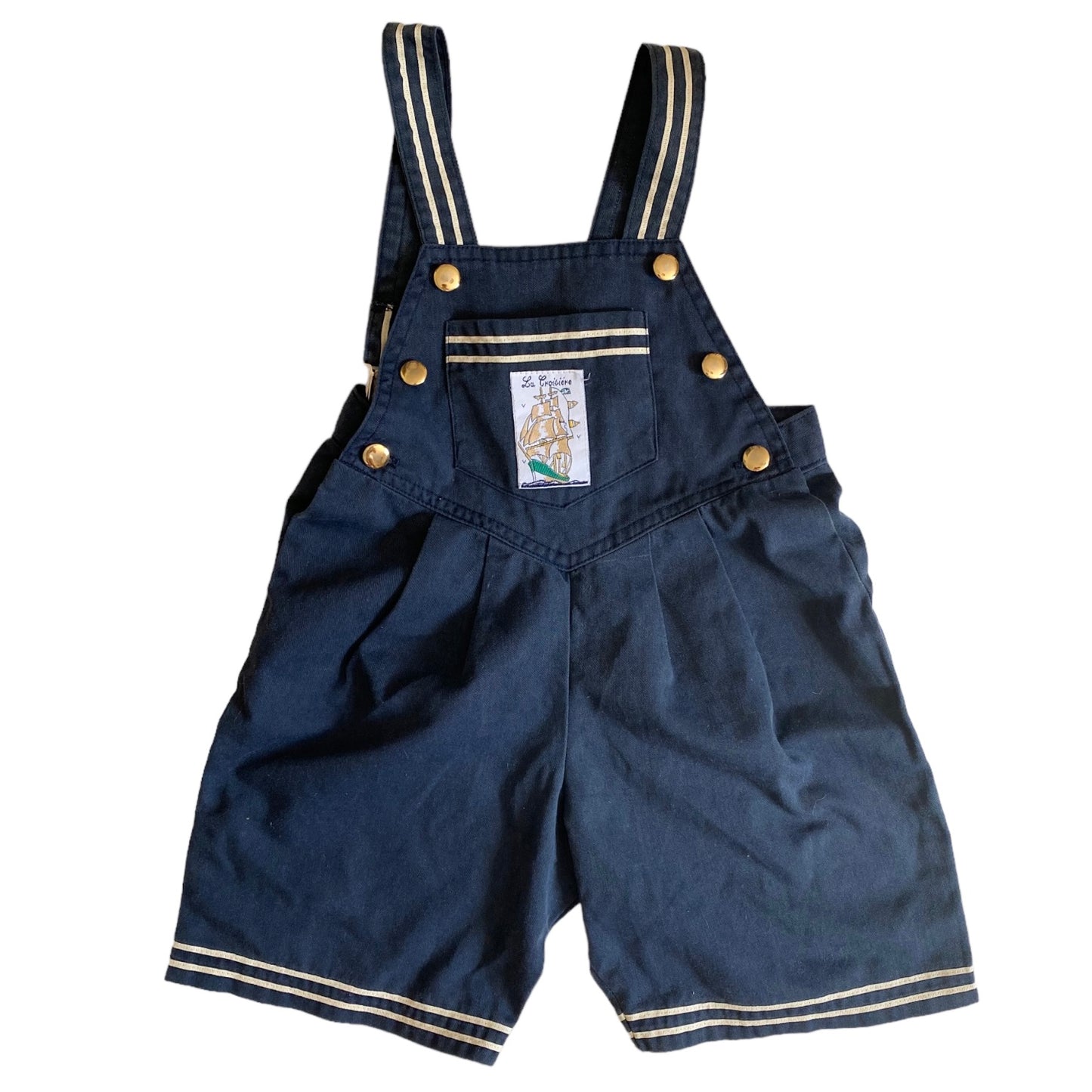 French navy vintage shortalls 12-18 months