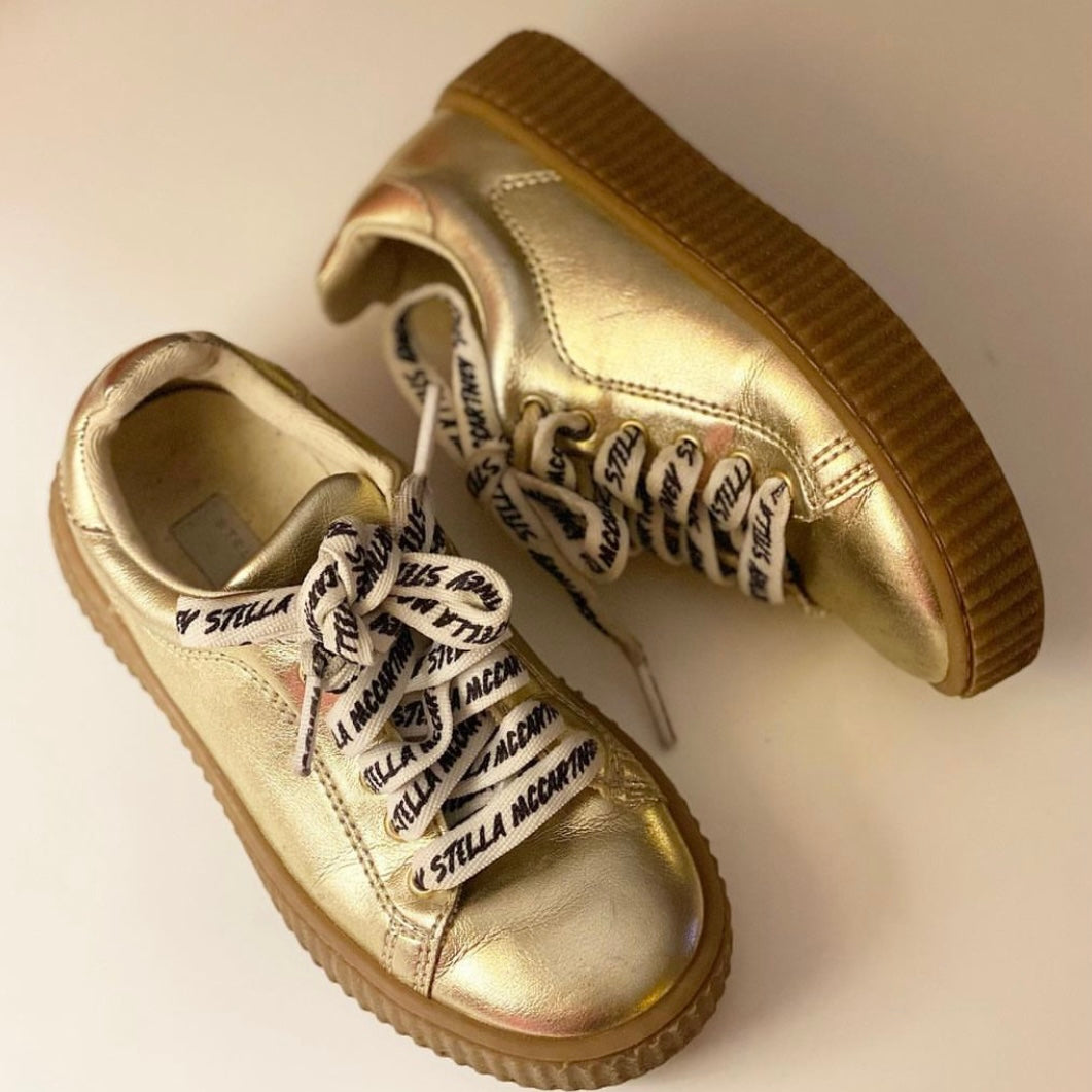 Stella McCartney gold trainers. Great condition size 29.