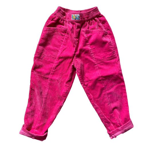 Dark pink vintage corduroy trousers age 3-4 years