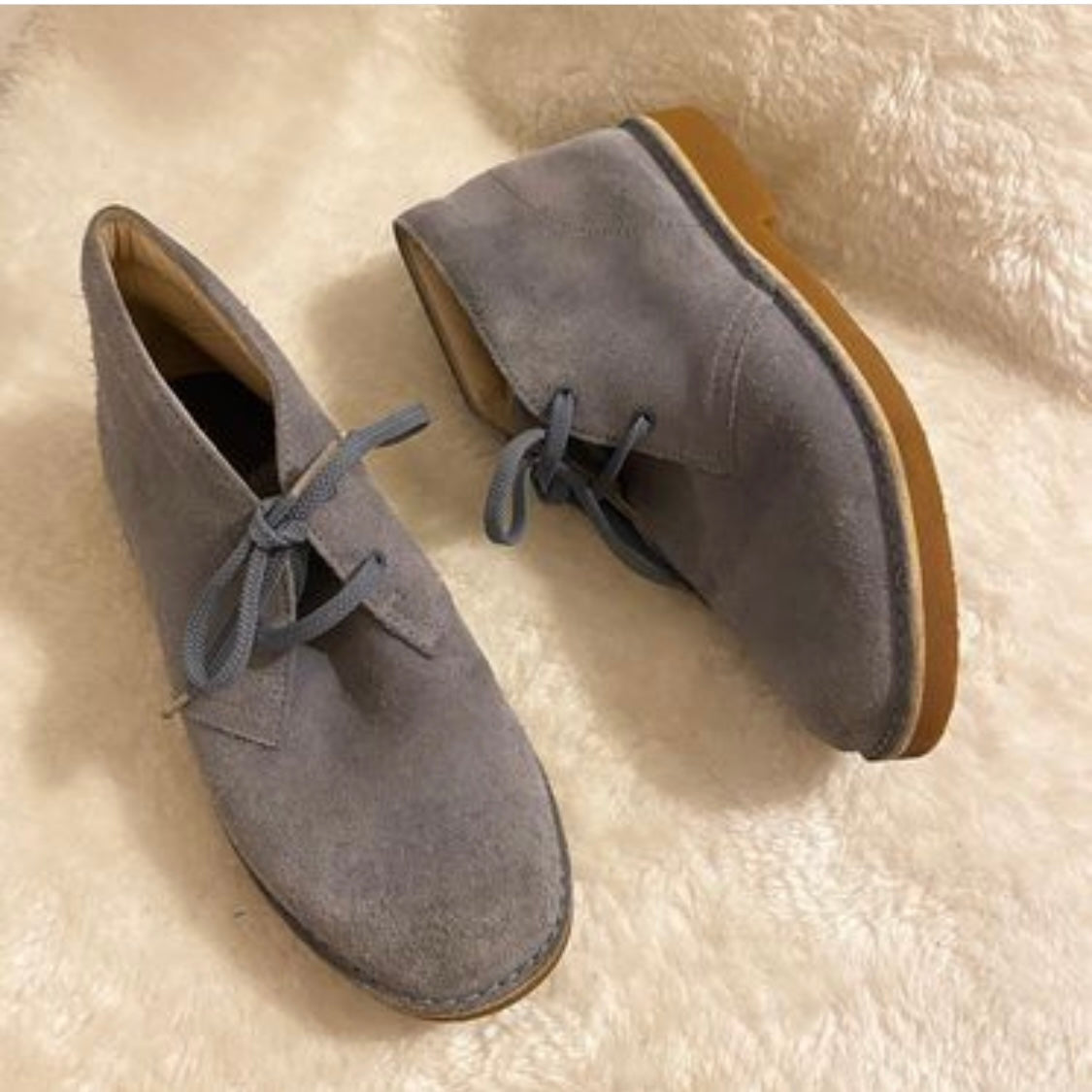 Clarks original desert boots baby blue size 2