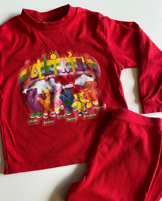 Vintage 1990s jellikins red pyjamas 2-3 years