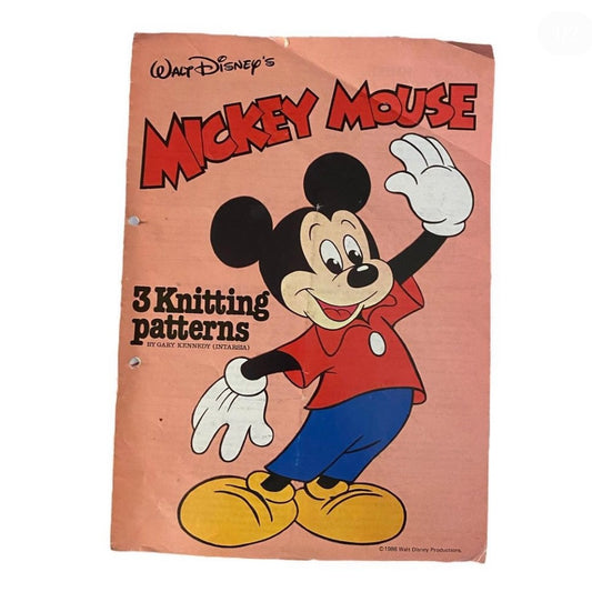 Mickey Mouse 1986 knitting pattern